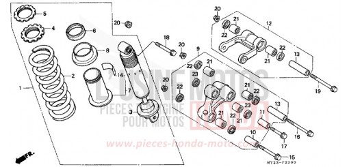 AMMORTIZZATORE POSTERIORE NX650P di 1993